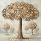 'Golden Heart Tree' Canvas Print, 82 × 82cm