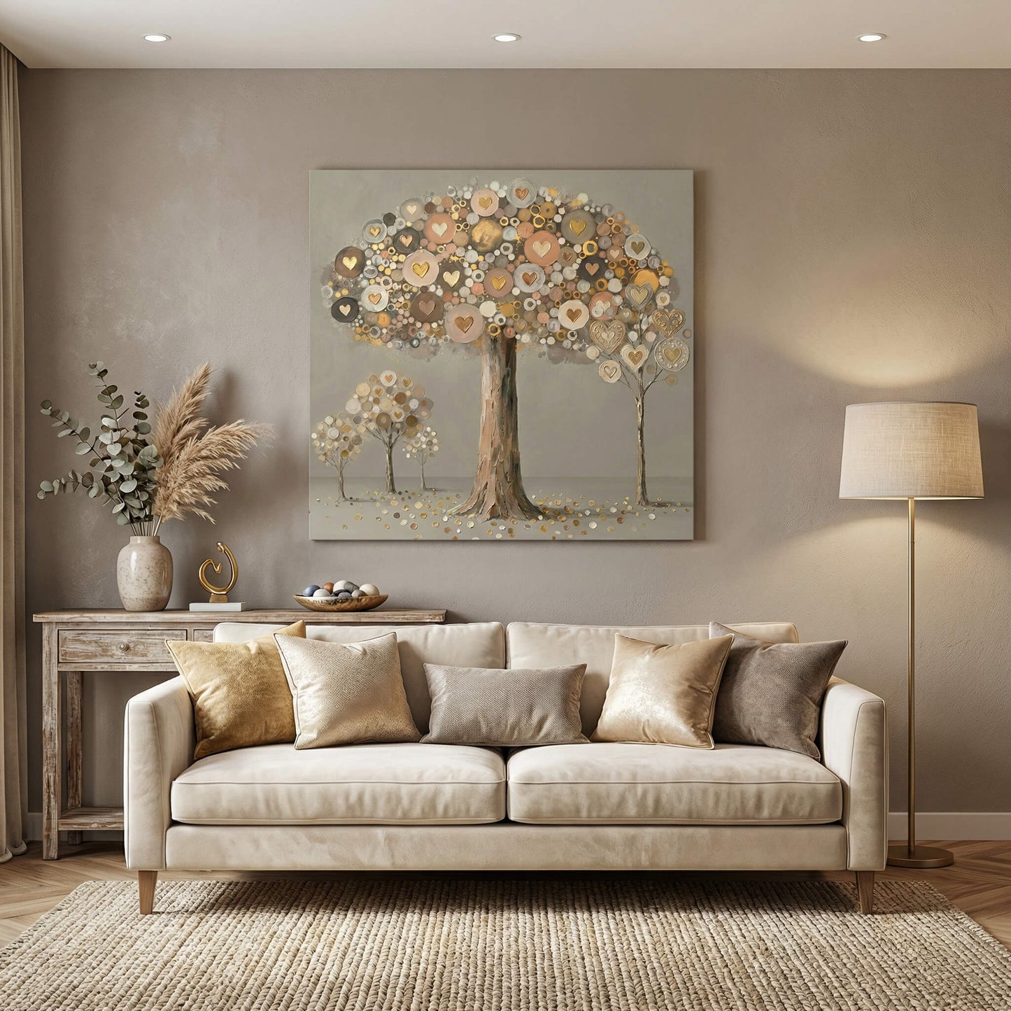'Gentle Heart Tree' Canvas Print, 82 × 82cm
