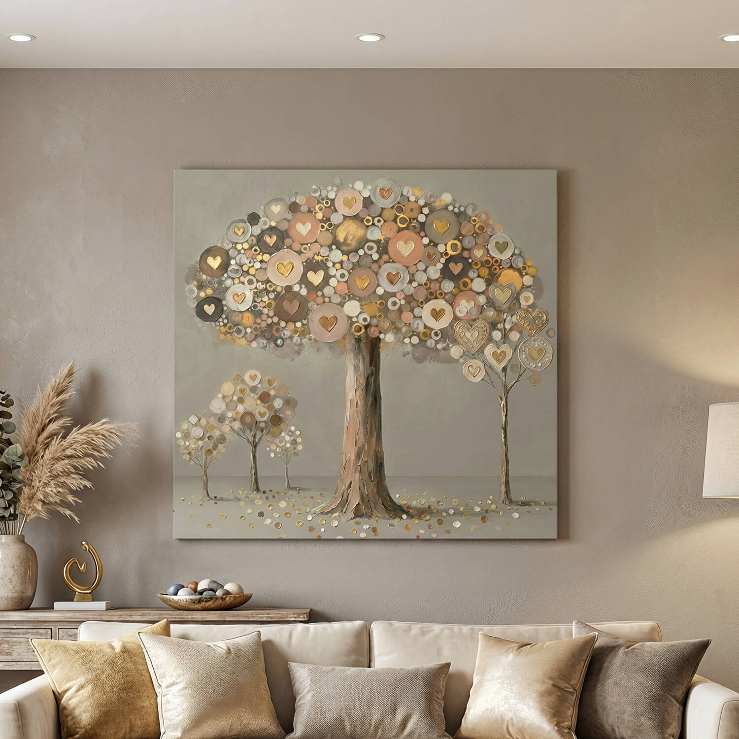 'Gentle Heart Tree' Canvas Print, 82 × 82cm