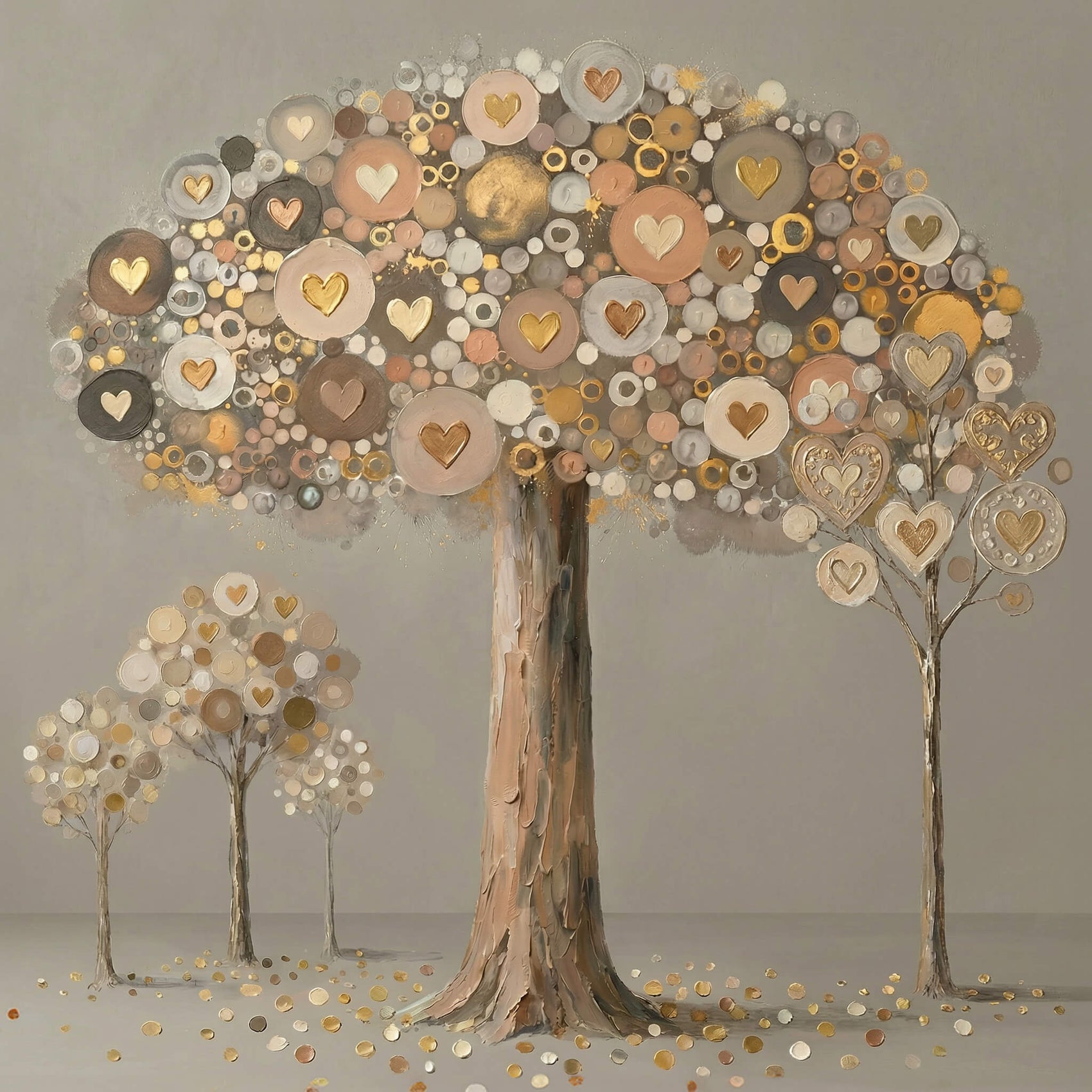 'Gentle Heart Tree' Canvas Print, 82 × 82cm