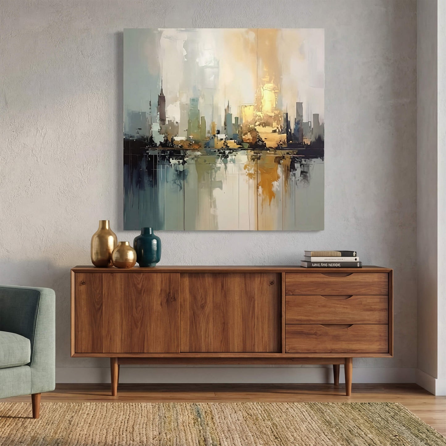 'Urban Glow' Canvas Print, 82 × 82cm