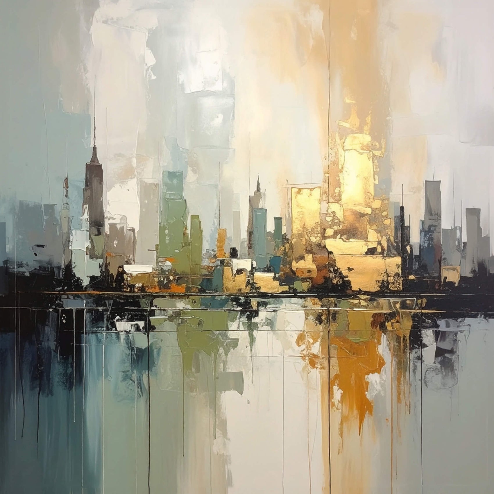 'Urban Glow' Canvas Print, 82 × 82cm
