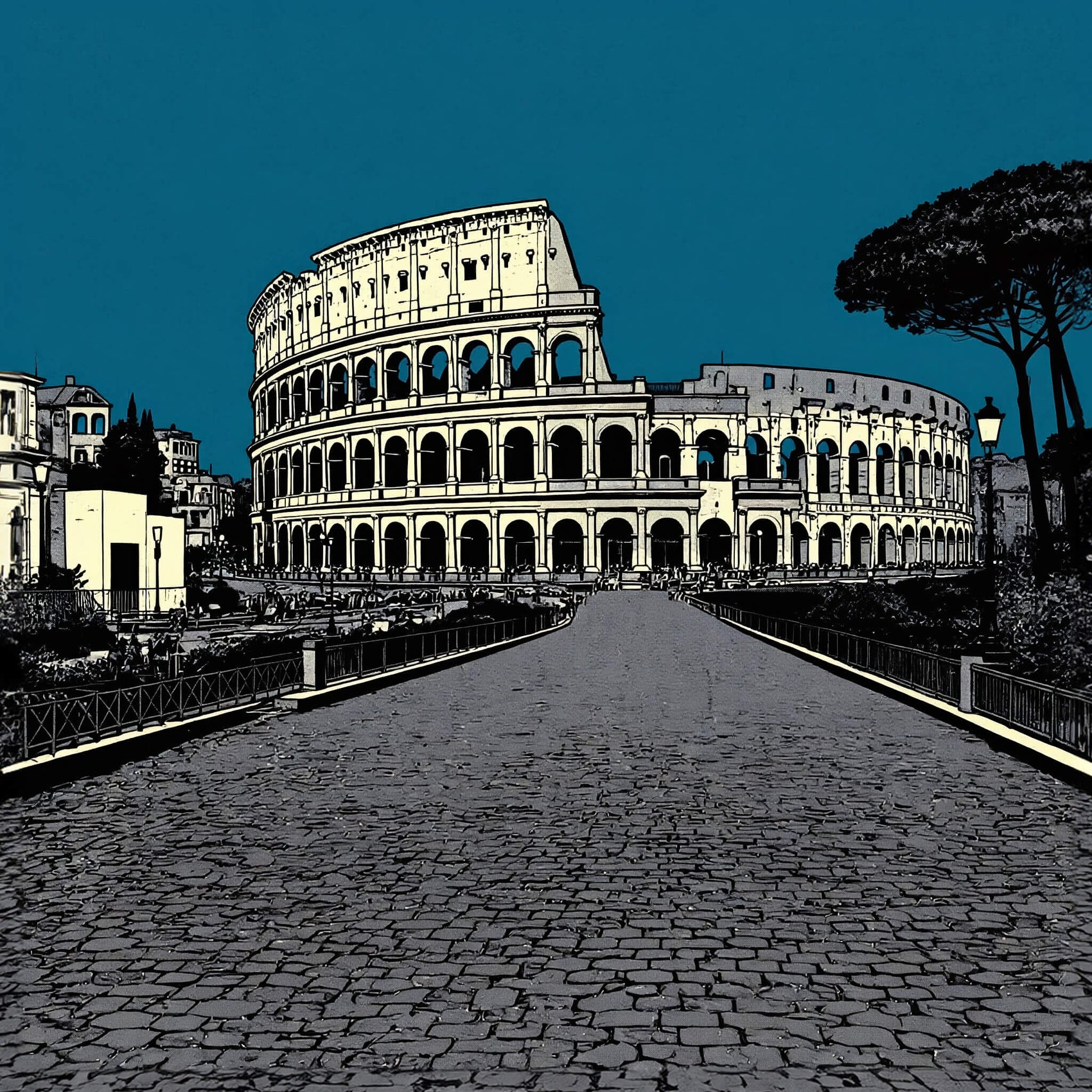 'Empire Path' Canvas Print, 82 × 82cm