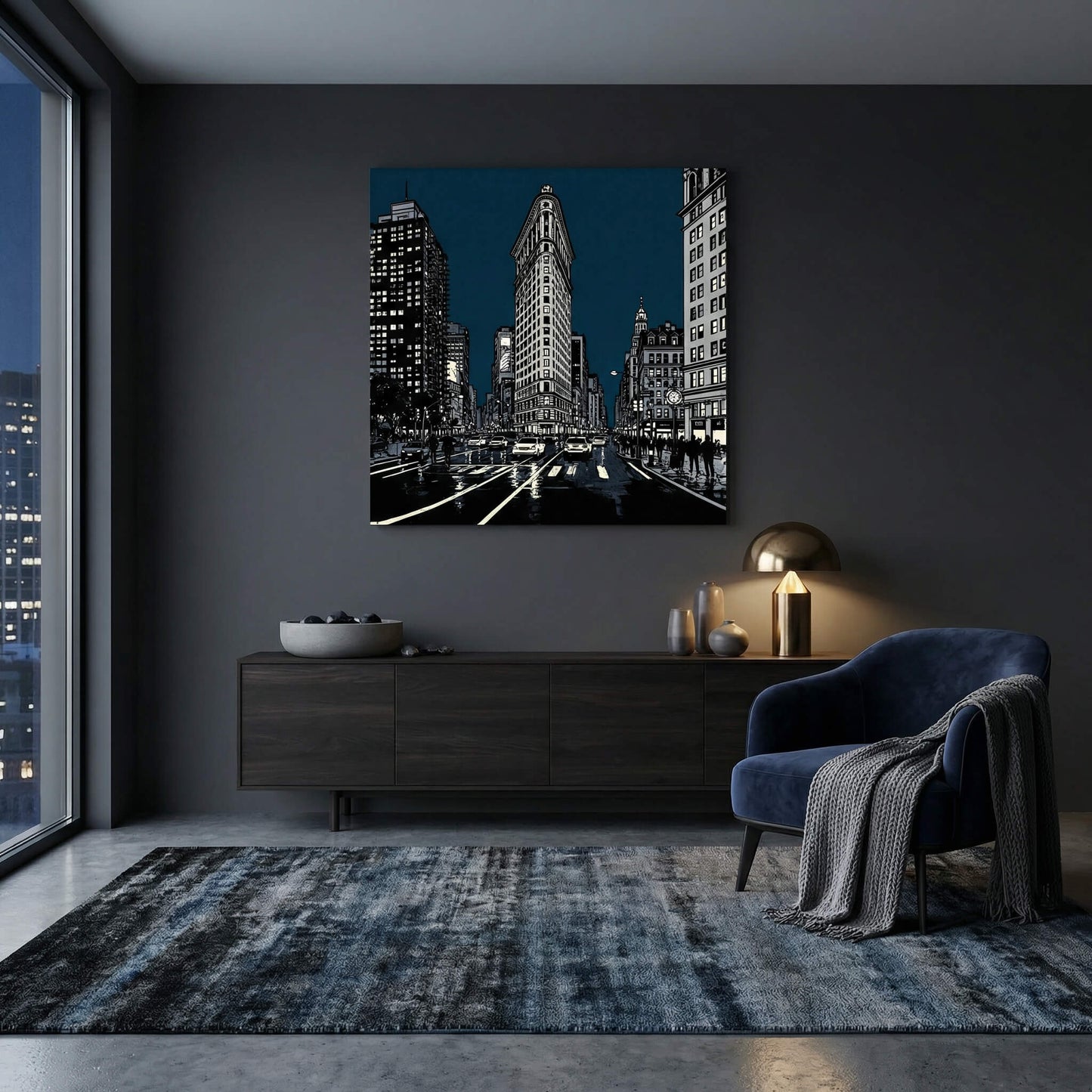 'The Flatiron View' Canvas Print, 82 × 82cm